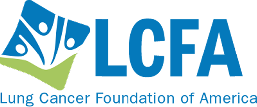LCFA Lung Cancer Foundation of America logo.