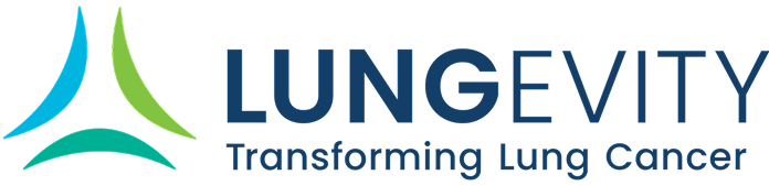 Lungevity Transforming Lung Cancer logo.