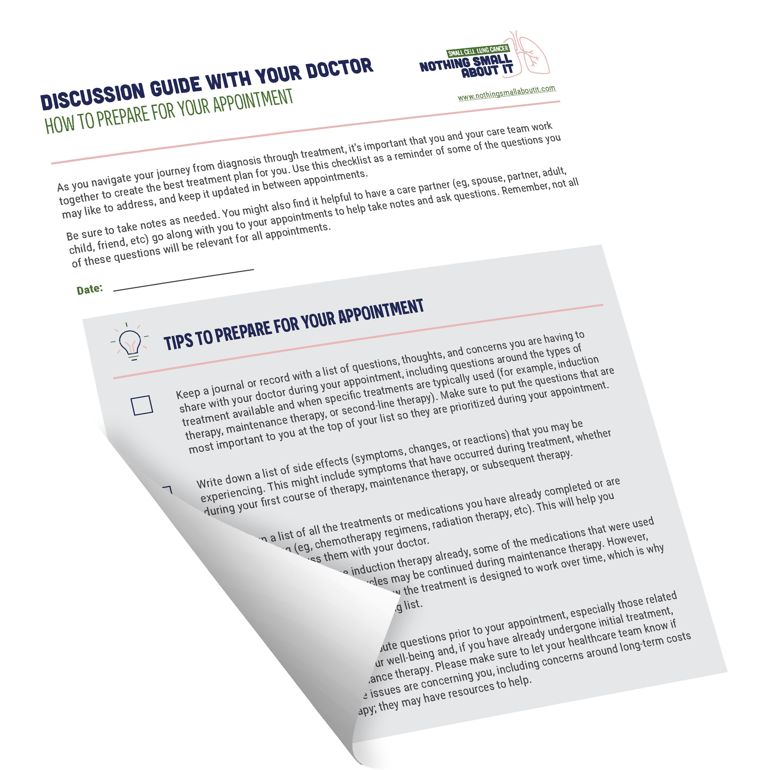 Doctor Discussion Guide downloadable pdf icon.