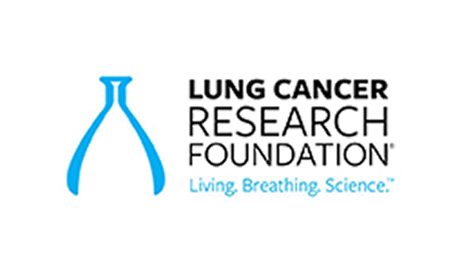 Lung Cancer Research Foundation Living. Breathing. Science. logo.